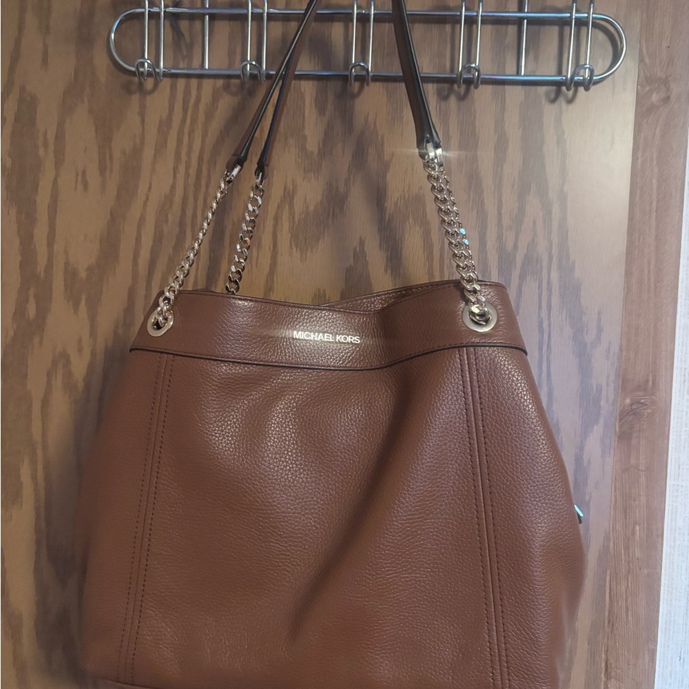 Michael Kors Tan Leather Shoulder Bag